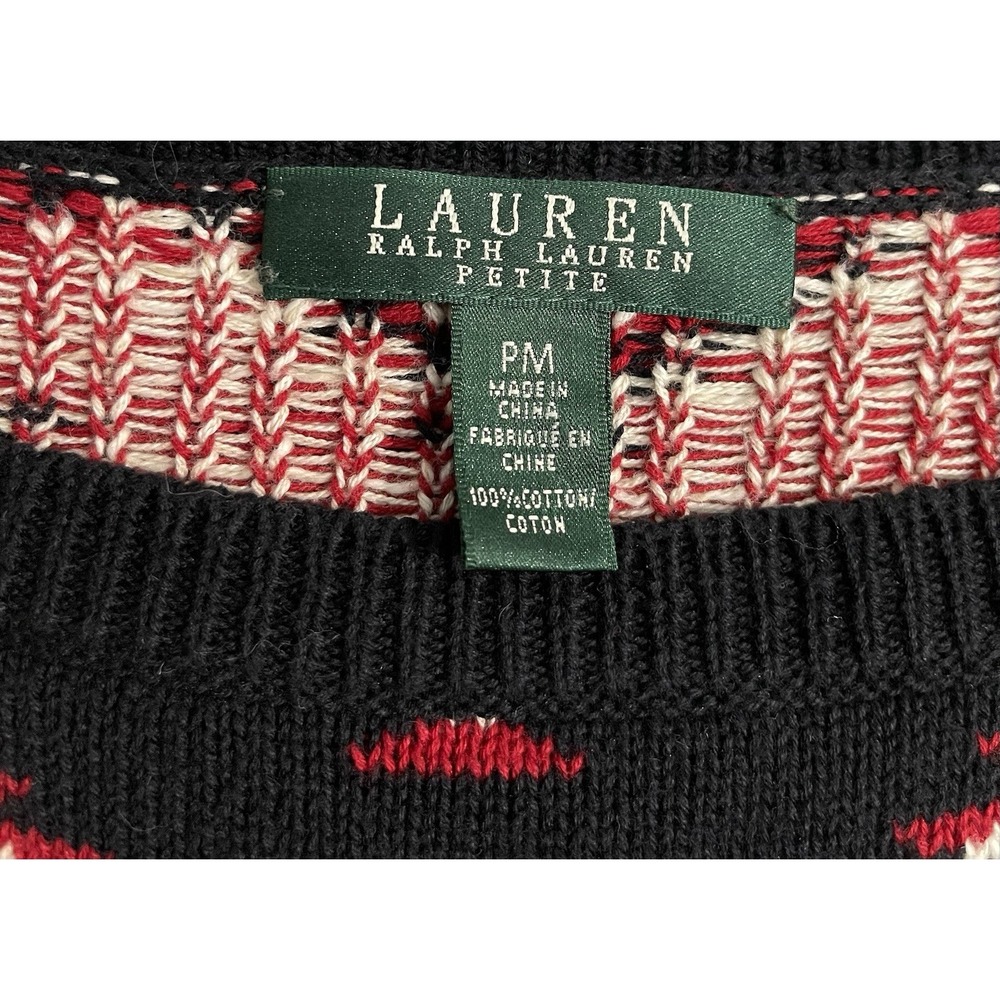 Lauren Ralph Lauren Petite Medium Long Tunic Sweater Southwest Aztec Geometric - Picture 9 of 16